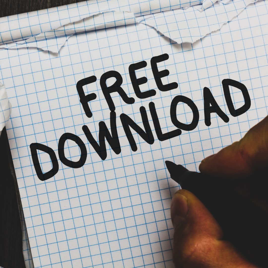 Free download sign written on graph paper with marker